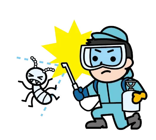 シロアリ消毒作業