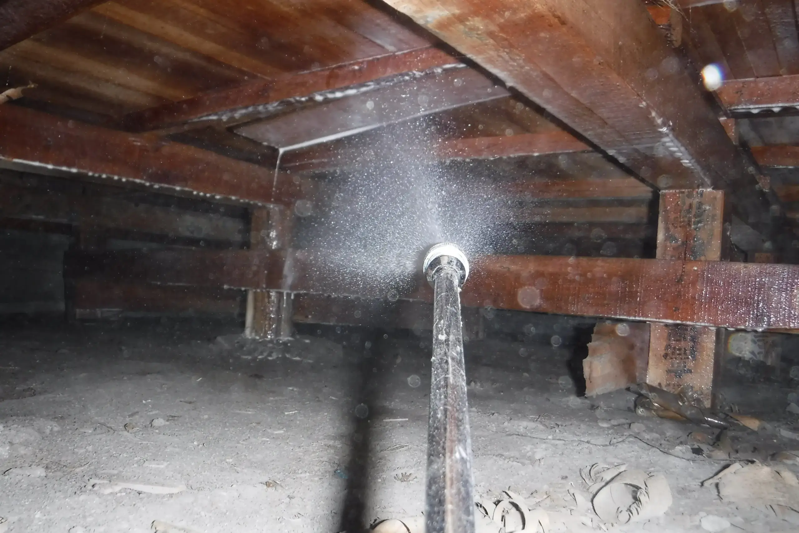 安全性の高い防蟻薬剤を利用し、隅々まで塗布