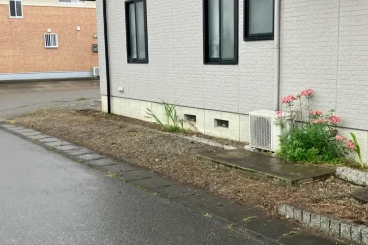 施工前の様子
毎年の草取りにご苦労された事が窺える