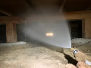 築35年一戸建て住宅のシロアリ予防中の床下