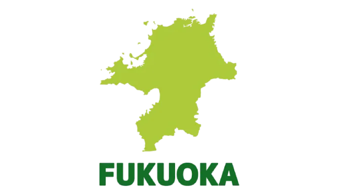 福岡県のイラストマップ