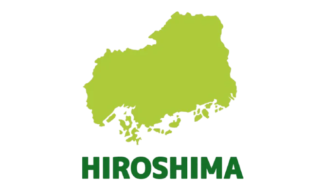 広島県のイラストマップ
