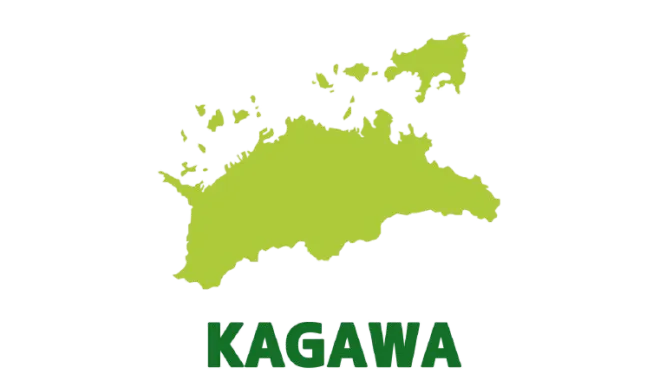 香川県のイラストマップ
