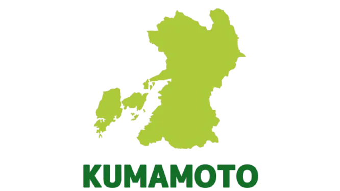 熊本県のイラストマップ