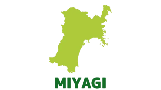宮城県のイラストマップ
