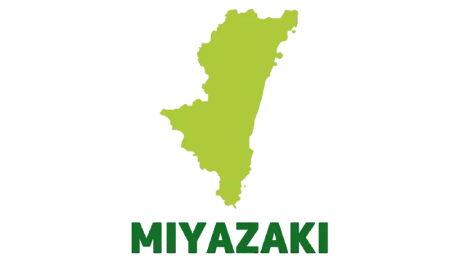 宮崎県のイラストマップ