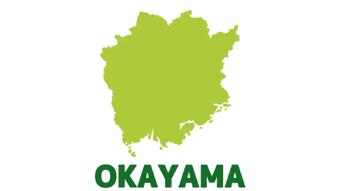 岡山県のイラストマップ