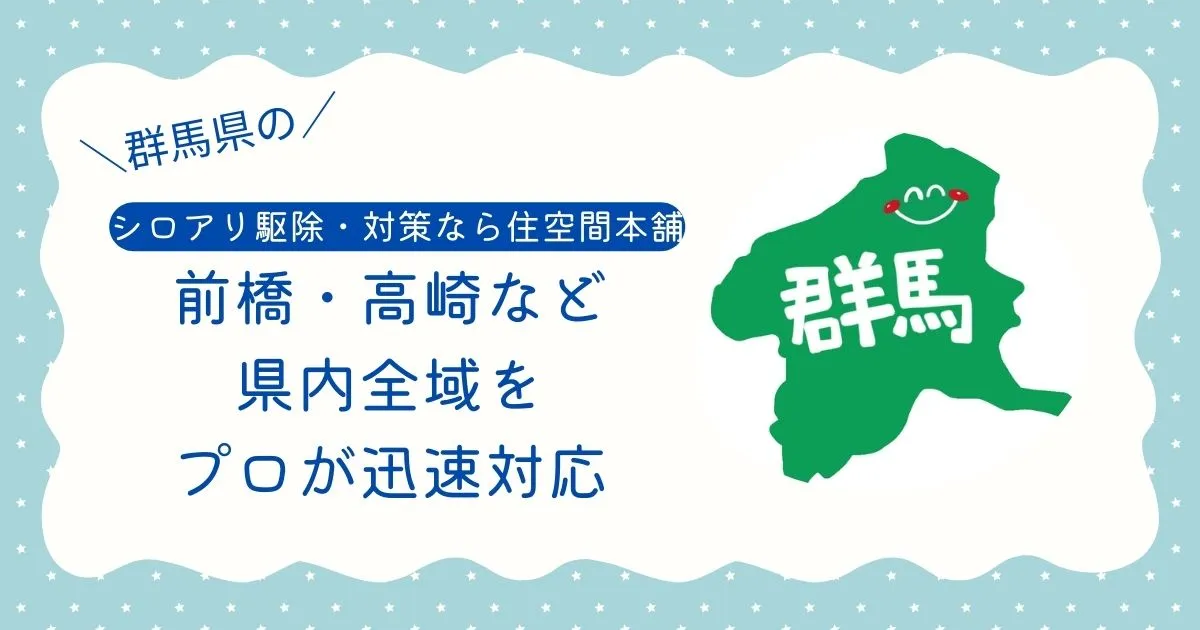 群馬県のシロアリ駆除・対策なら住空間本舗｜前橋・高崎など県内全域をプロが迅速対応のアイキャッチ画像