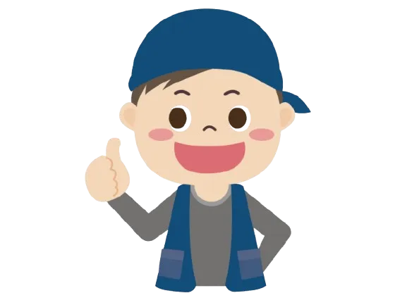 アンテナ工事を行う職人のイメージを表したイラスト