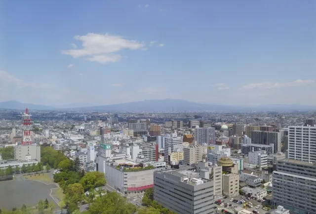 高崎市の住宅地や市街地の風景