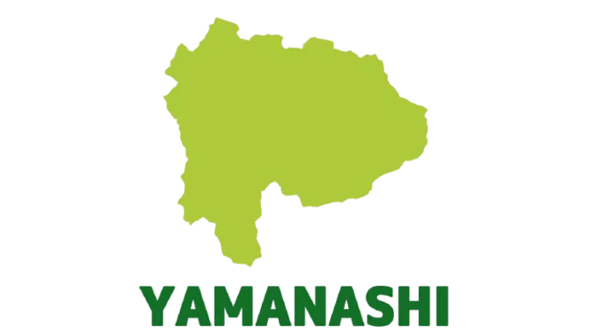山梨県のイラストマップ
