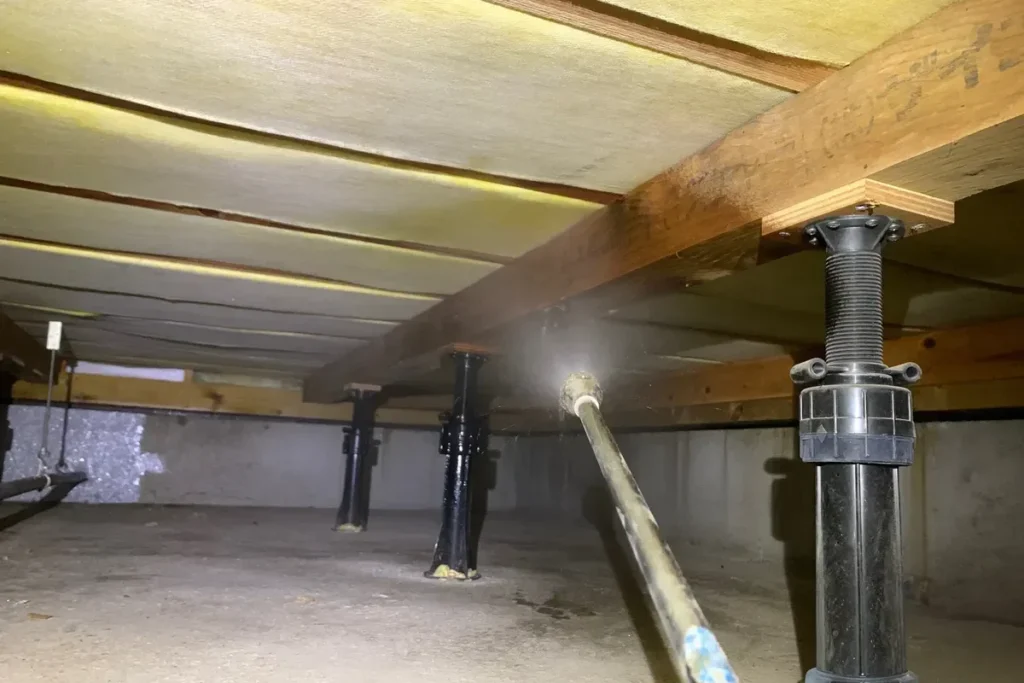 埼玉県熊谷市の築10年一戸建てにて散布作業中。